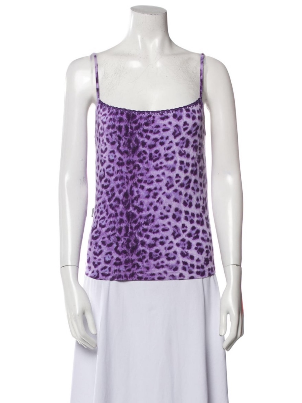 Vintage moschino Purple Leopard Print Spaghetti Strap Camisole